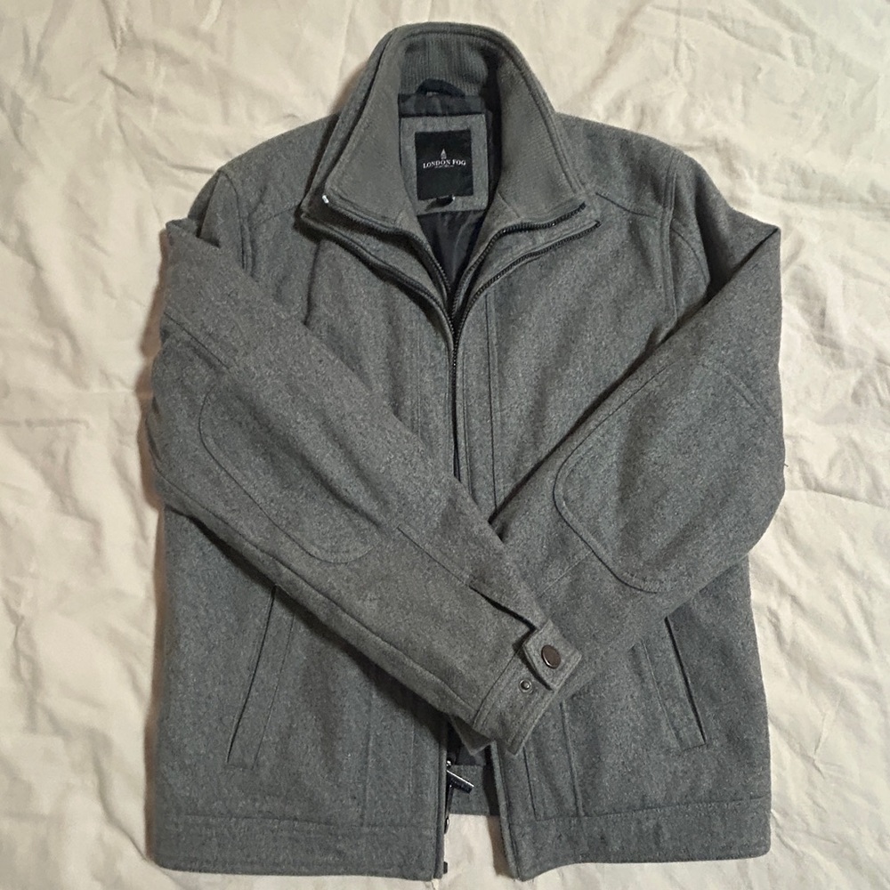 Men’s London Fog Gray Wool-Blend Jacket